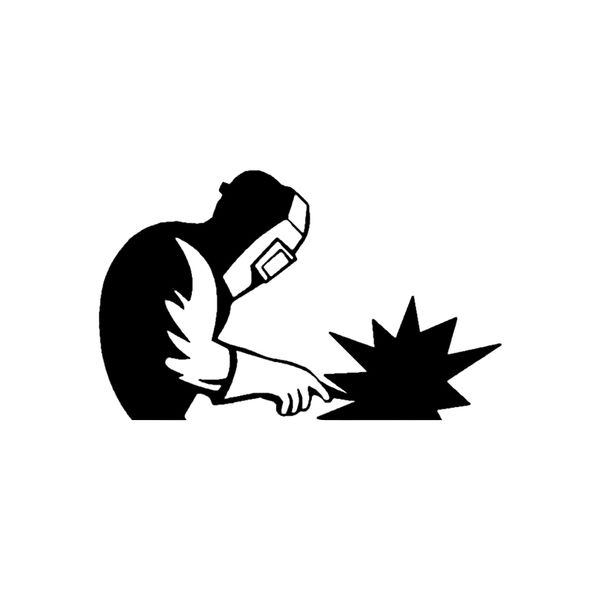 

17.9cm*11.1cm high-quality welder vinyl accessories car window sticker decal black silver c15-3238