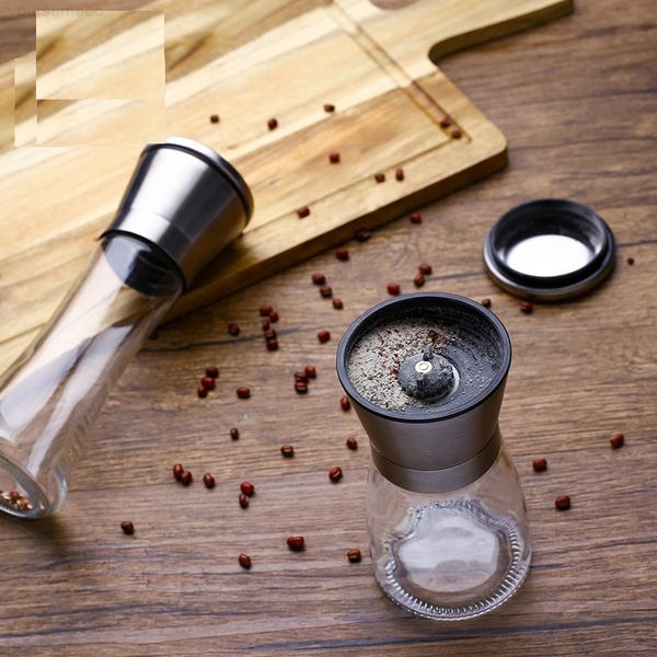 

mill grinder stainless steel pepper grinding bottle glass salt shaker