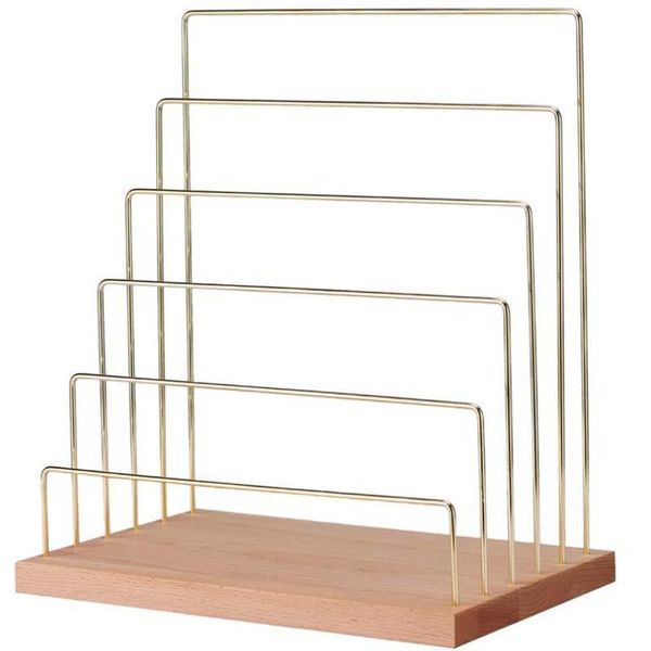 

jewelry pouches, bags fashion creative wooden no holes black/gold earrings ear studs display stand organizer 3-4-5-6 layers rack, Pink;blue