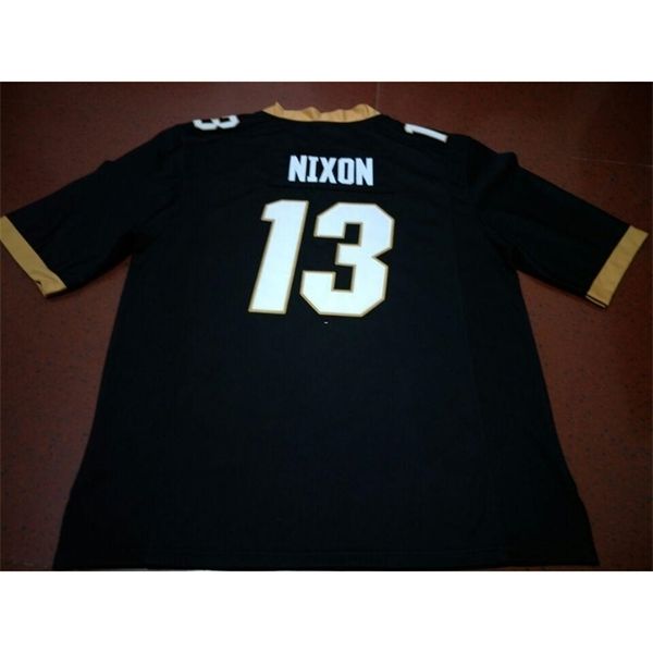 

men colorado buffaloes # 13 k.d. nixon real full embroidery college jersey size s-4xl or custom any name or number jersey, Black
