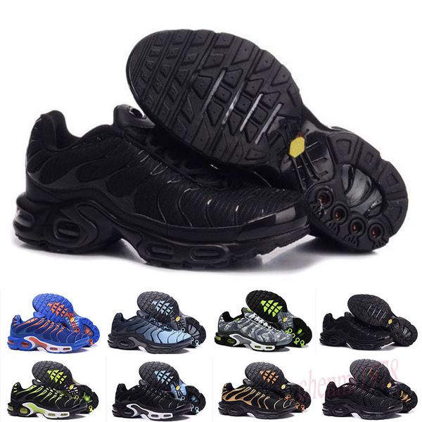 

new tn plus casual shoes classic outdoor run shoes tn black white sport shock sneakers mens requin olive silver in metallic c78