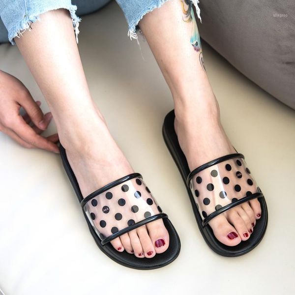 

slippers summer women slides rose lovely flower home clear indoor & outside sandals shoes flip flops zapatillas mujer1, Black