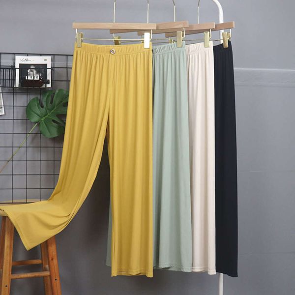 

ice silk wide leg pants for women's summer wear in 2019, Black;white