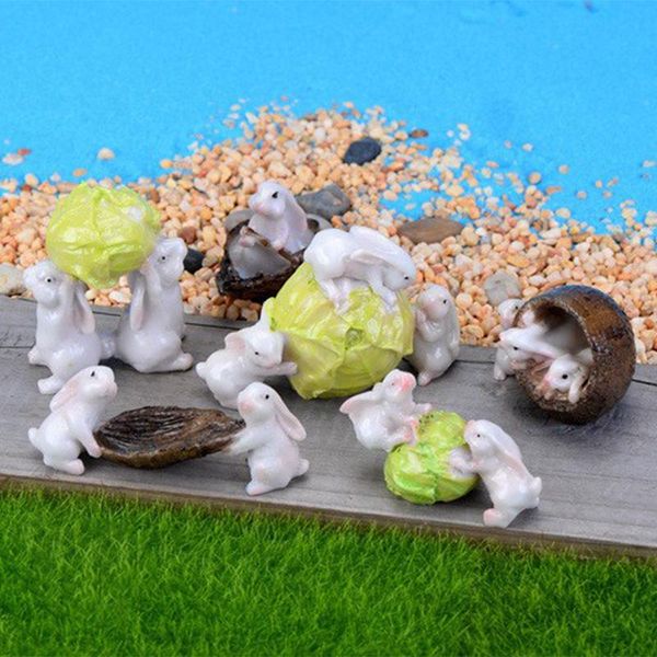 

decorative objects & figurines 1pc boat cabbage figures miniature figurine mini fairy garden micro landscape cartoon animal statue resin cra
