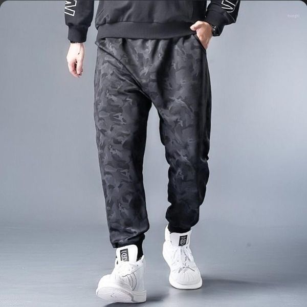

plus size 6xl camouflage jogger pants 2020 mens spring summer leggings harem pant men comfortable loose sweatpants trousers1, Black