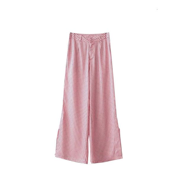 

2021 new elegant summer of cetin pants wide legs women cool breath polka dot pattern comfort no style 66mc, Black;white