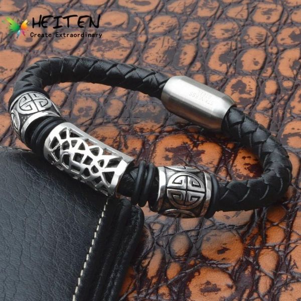 

charm bracelets personality simple fashion men's cross braided leather bracelet classic sports accessories, Golden;silver