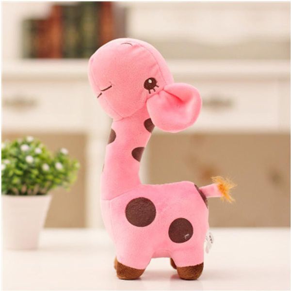 

18cm cute gift plush giraffe soft toy animal dear doll baby kid child christmas birthday happy colorful gifts5 colors wmteyq