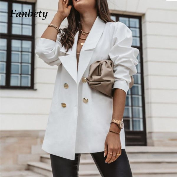 

элегантные двубортные костюмы office lady 2021 spring fashion down-down воротник куртки женщины осень повседневная длинные рукава верховая о, Black;brown