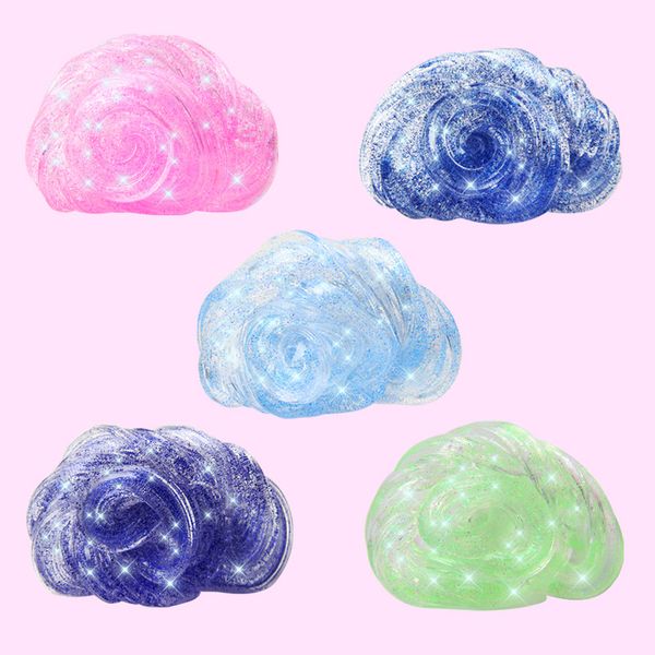 

decompression toys kid toys creative star clay stained liquid glass crystal clear playdough selling venting toys