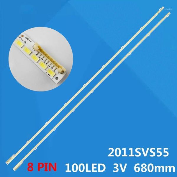 

2 pcs/lot led strip 2011svs55-6.5k-v2-1ch-pv-right100 left100 100 leds 2011svs55-fhd-6.5k_v2_4ch_pv_right un46d6400uf ua55d66001