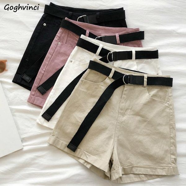 

crimping shorts women solid simple high waist all-match casual short trousers slim summer korean style a-line ladies bottom1, White;black