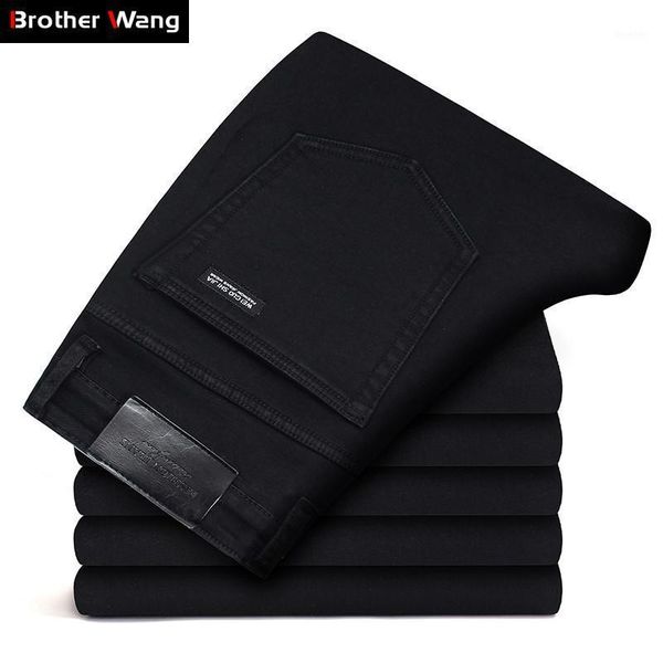 

classic advanced stretch black jeans 2020 new style business fashion denim slim fit jean trousers male brand pants1, Blue