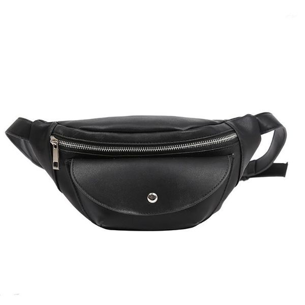 

women chest bags fashion chain leather messenger bag shoulder bag female large capacity zipper phone money waist packs 301