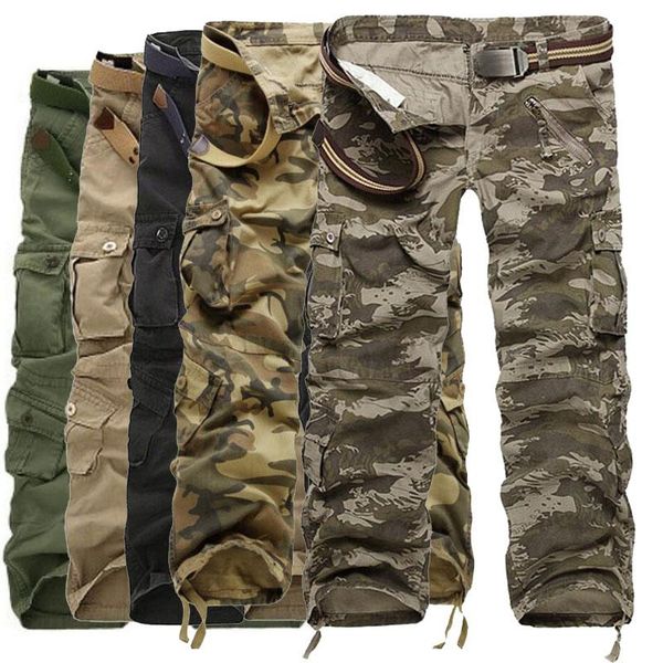 

men's pants men combat trouser tactical work wear cargo pocket outdoor, Black