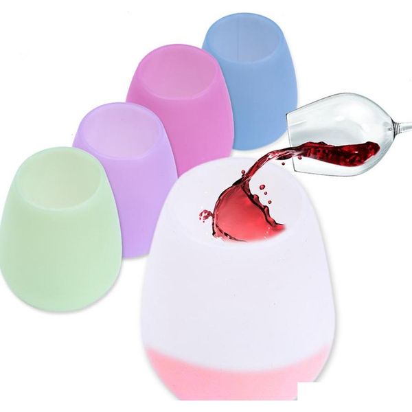 

sile wine glass sile unbreakable stemless rubber beer mug outdoor cup glass wine glass recyclable drinki jllpzh bdebag