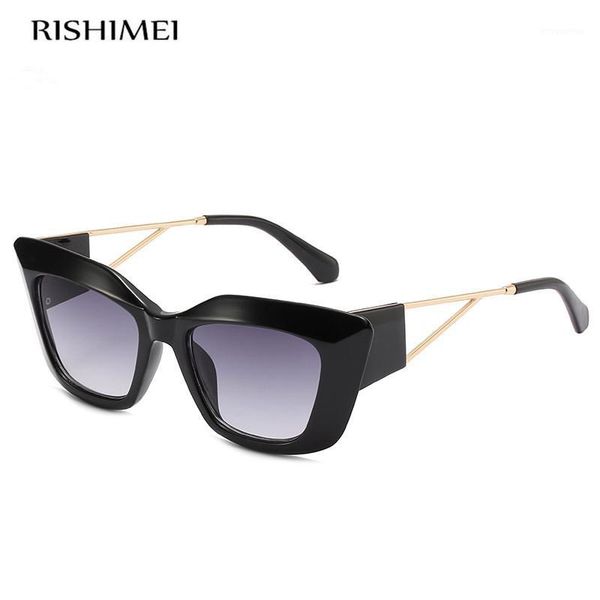 

european and american style large frame cat eye sunglasses Â· ladies personality street clap uv - resistant sunglasses1, White;black