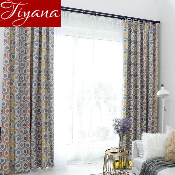 

занавес отключения для гостиной геометрический красочный дизайн окна спальня занавес тюль кухня явная ткань drapes x407 # 30