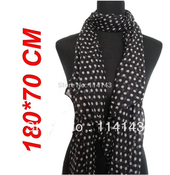

fashion small polka dots ladies scarf shawl wrap 180*70cm, ing, Blue;gray