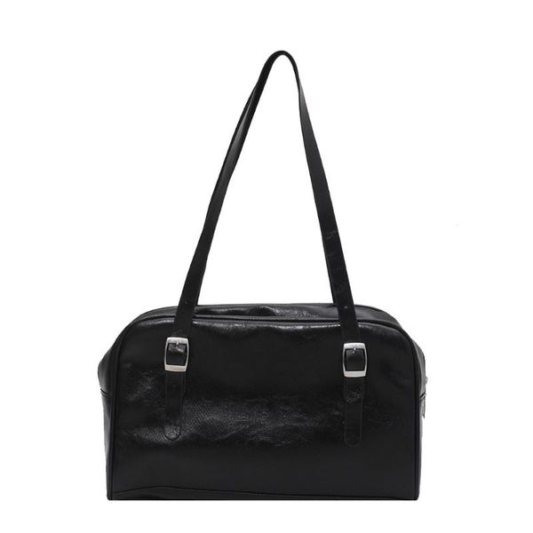 

cross body youth ladies simple versatile bag casual solid color underarm fashion big capacity pu leather shoulder handbag