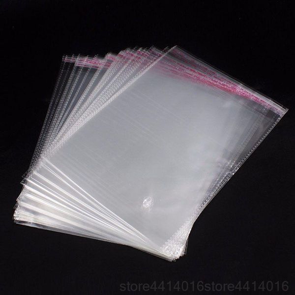 

100 шт. 15 20 см ширина четкие самоклеющиеся виолончели cellophane bag само уплотнение пластиковые пакеты для одежды упаковка для одежды упа
