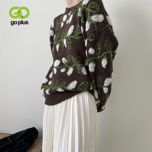 

women's sweaters goplus woman vinatge christmas sweater floral pullover women pull femme hiver sweter damski vrouw truien c10844, White;black