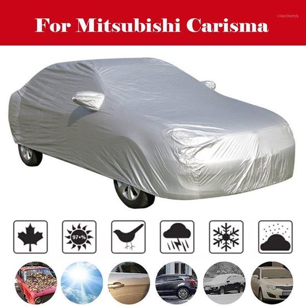 

full car snow ice rain waterproof sun uv rain shade cover silver size s-xl auto car outdoor protector for mitsubishi carisma1