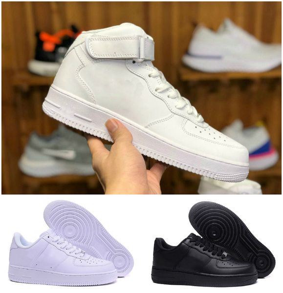 

new fashion forces men low skateboard running shoes one 1 knit euro air high women all white black designers shoes