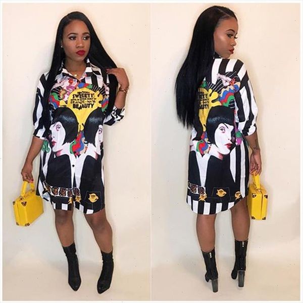 

autumn long sleeve printed blouse women turn down collar button up loose black long ladies blouse blusas femininas, White