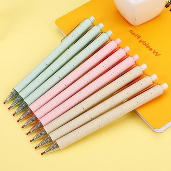 

4 pcs/lot 0.5mm colorful plastic gel pens for writing material students creative black-ink pen school stationary supplies 0400531