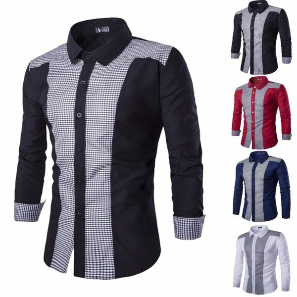 

men blouse mens long sleeve oxford formal casual shirts blouse top, White;black