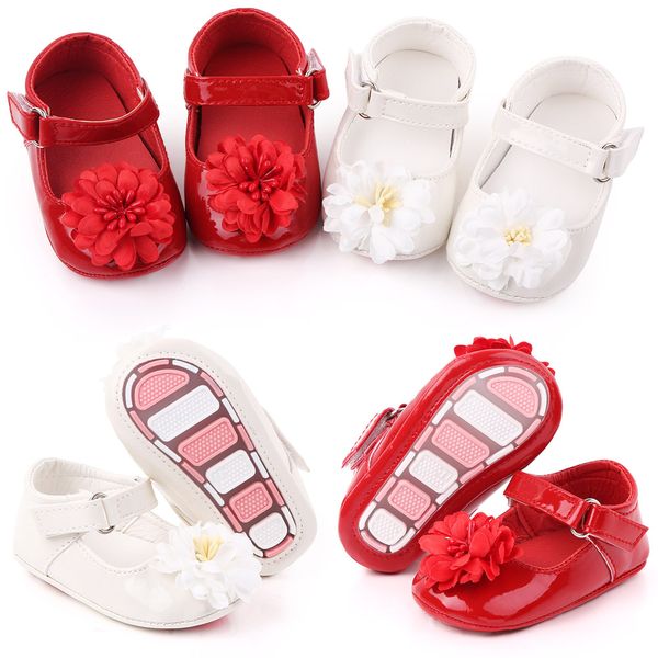 

toddler baby girls flower shoes pu leather shoes soft sole crib shoes spring autumn first walkers 0-18m