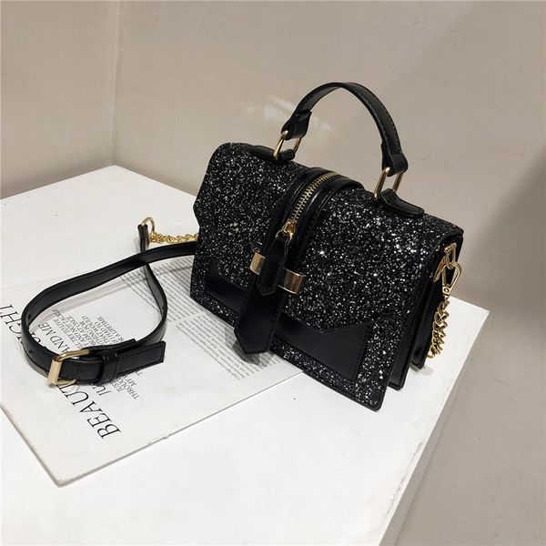 

hand bags for the women 2020 transdy chain fashion sequins alex small leather purse plutonium bag black white shoulder