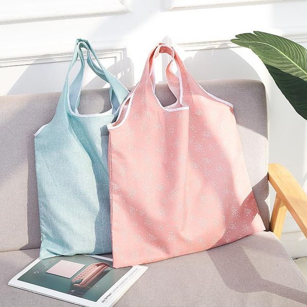 

storage bags 1pc reusable eco-friendly portable foldable oxford shopping female handbag high-capacity supermarket fashion for women