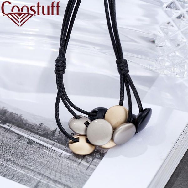 

pendant necklaces fashion collar neckless jewellery round button jewelry for women long necklace christmas day gift friend accessories, Silver