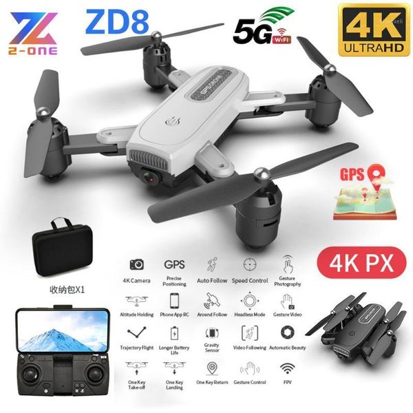

zd8 rc drone 4k with camera hd 1080p one key return gps adjustment speed wide angle 2.4g /5g wifi professional quadcopter dron1