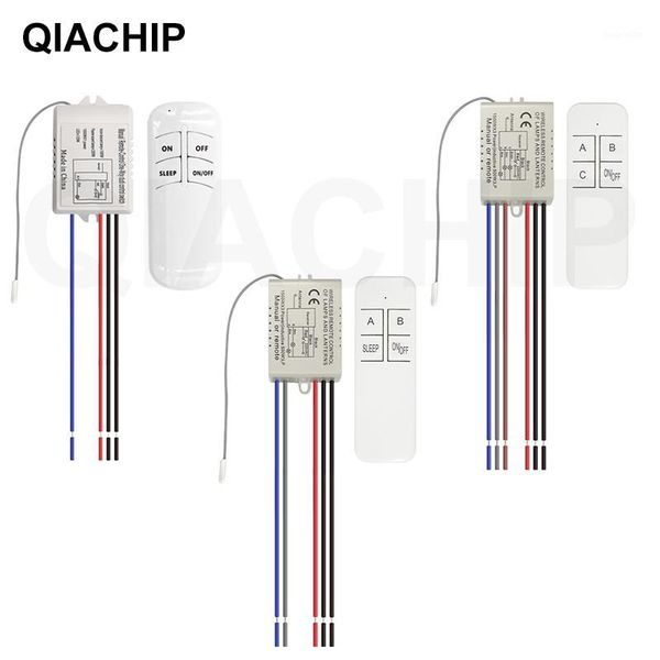 

qiachip digital wireless wall remote switch receiver transmitter 3 port wireless remote control switch on/off 220v lamp light1