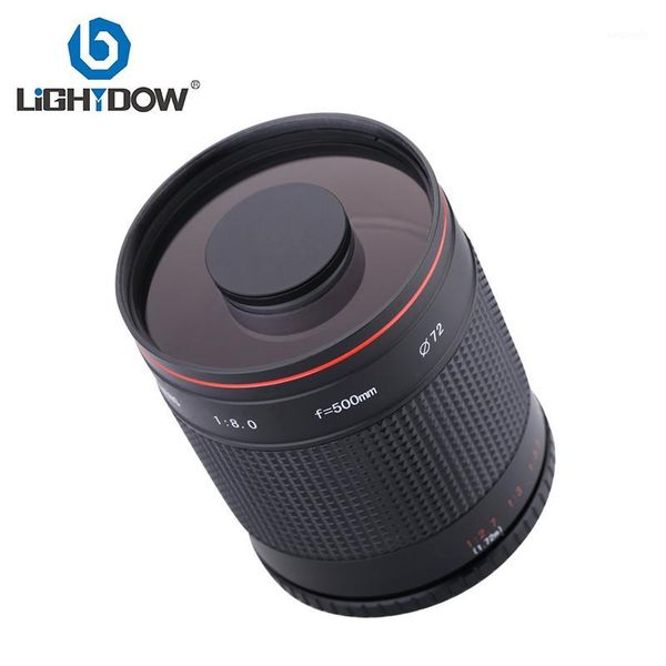 

lightdow 500mm f8 telep manual mirror lens with t2 t mount adapter ring for canon nikon sony pentax fujifilm olympus camera1