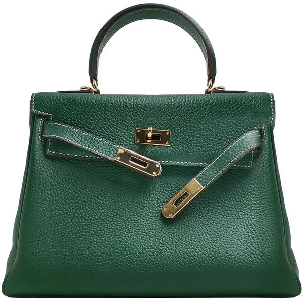 

first layer cowhide lychee pattern birkin bag genuine leather handbag for women 2020 new bags large capacity kelly bag, Black;red