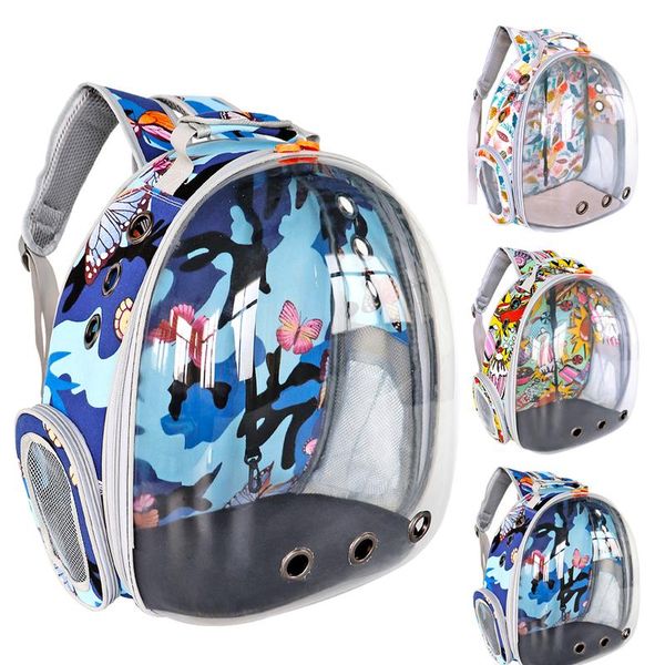 

transparent cat dog carrier bag space capsule pet puppy cat backpack portable outdoor cat shoulder handbag for small do sqcysl