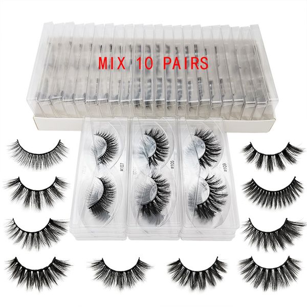 

2021 new 3d mink eyelashes mink lashes soft natural long thick fake extension eyelash handmade eyelashes epacket