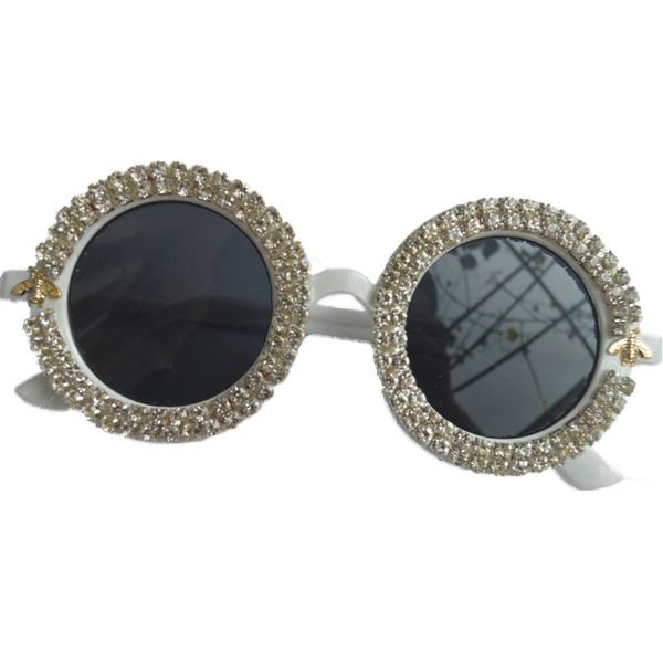 

handmade sunglasses small round sunglasses for women and men diamond uv400 unique, White;black