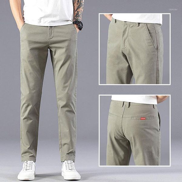 

spring and autumn casual pants men's trousers business casual pants men's straight slim fit versatile1, Black
