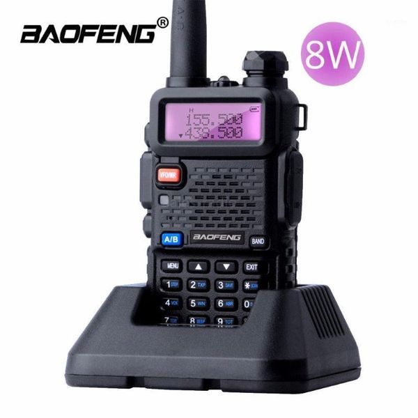 

high power 8w baofeng uv5r ham radio vhf uhf radio dual band bf-5r 8w ham uv-5r walkie talkie 100km for hiking cb1