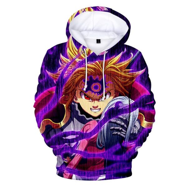 

peculiar the seven deadly sins meliodas 3d cool hoodies sweatshirt women/men's japan anime casual hoodie fashion hoodies clothes, Black