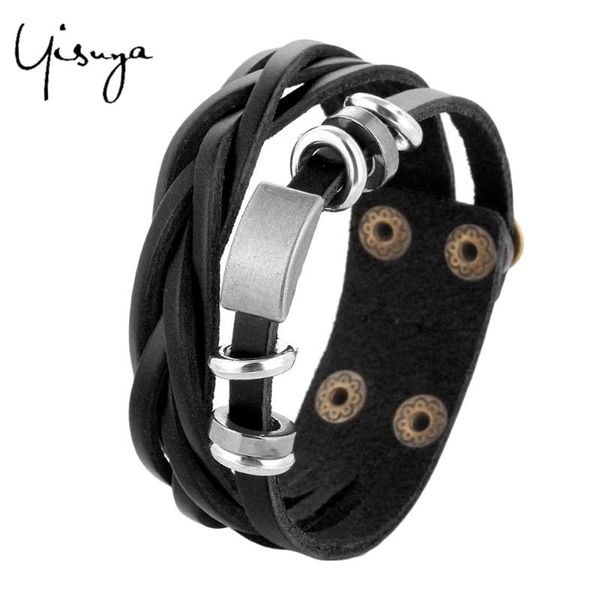 

античный уличный мальчик панк-браслеты веревки тканые ручной работы браслет мужская кожаная запястья мода браслет подарок, Golden;silver