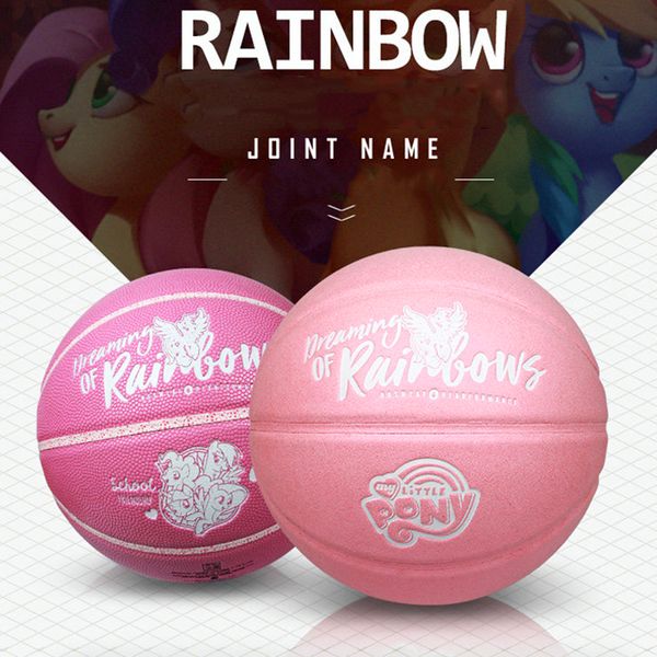 

new proselect pony baoli co branded girl personality pink basketball indoor and outdoor size 7 cool wear resistant pu game street