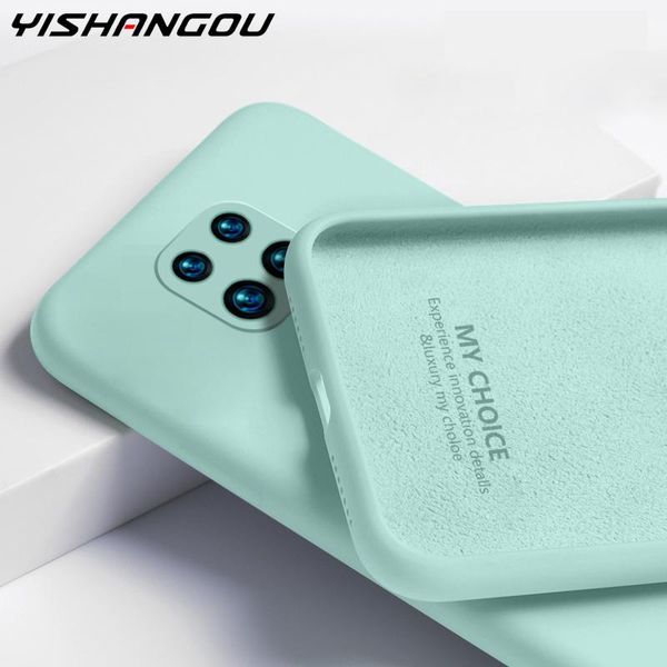 Custodia in silicone liquido color caramella per Xiaomi Redmi Note 9 8 Pro 9s 8T 7 9A 8A 7A Poco X3 NFC Cover posteriore morbida in silicone