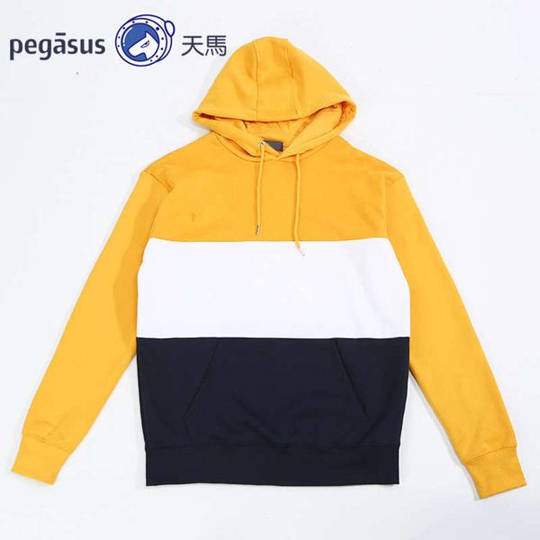 

color block hooded casual sweater new men's loose sports pullover hoodie, Gray