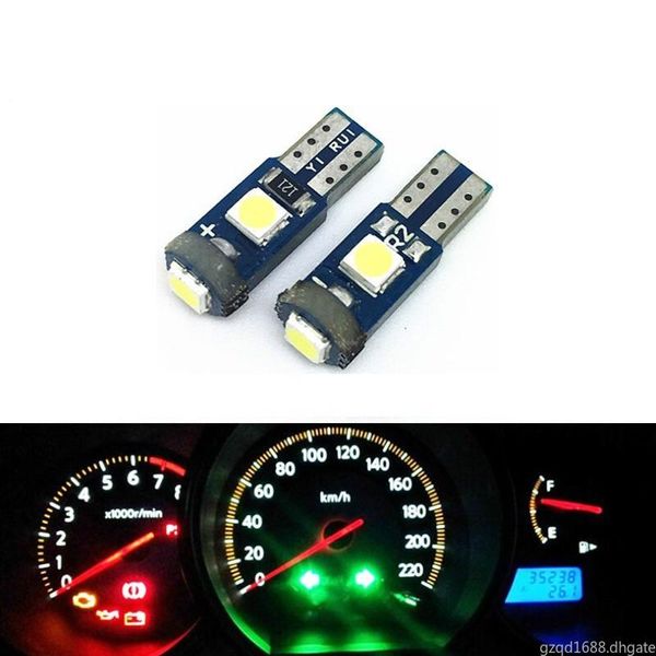

1piece t5 w1.2w 27 74 86 206 3smd 3030 led car interior light auto side light t5 led dashboard gauge lamp bulbs car dashboard light lamp